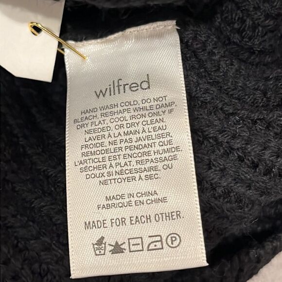 NWT- Wilfred black merino wool textured sweater - Picture 7 of 7